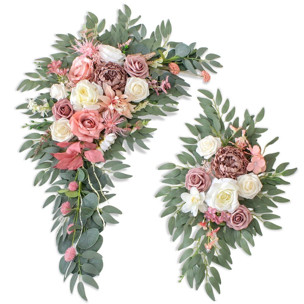 9463 Artificial Flowers Wedding Arch Decor Arch Flowers Set of 2